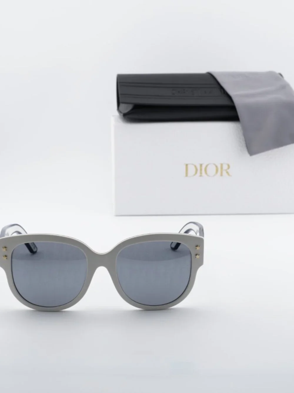 Dior DIORPACIFIC B2F 95A8 Square Sunglasses – White/Blue Green / Silver $310 $54